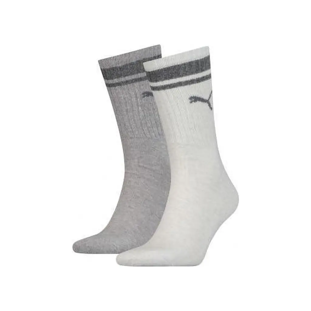 Шкарпетки Puma Crew Heritage Stripe Unisex 261058001-002 світло-сірий 43-46 (8718824801063) - фото 3