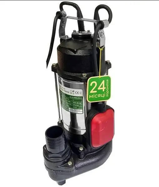Дренажно-фекальний насос toНасоси WQV750F 0.75кВт H14(10.5) Q342(150) л/хв, кабель 10 м (ТР-00022259)