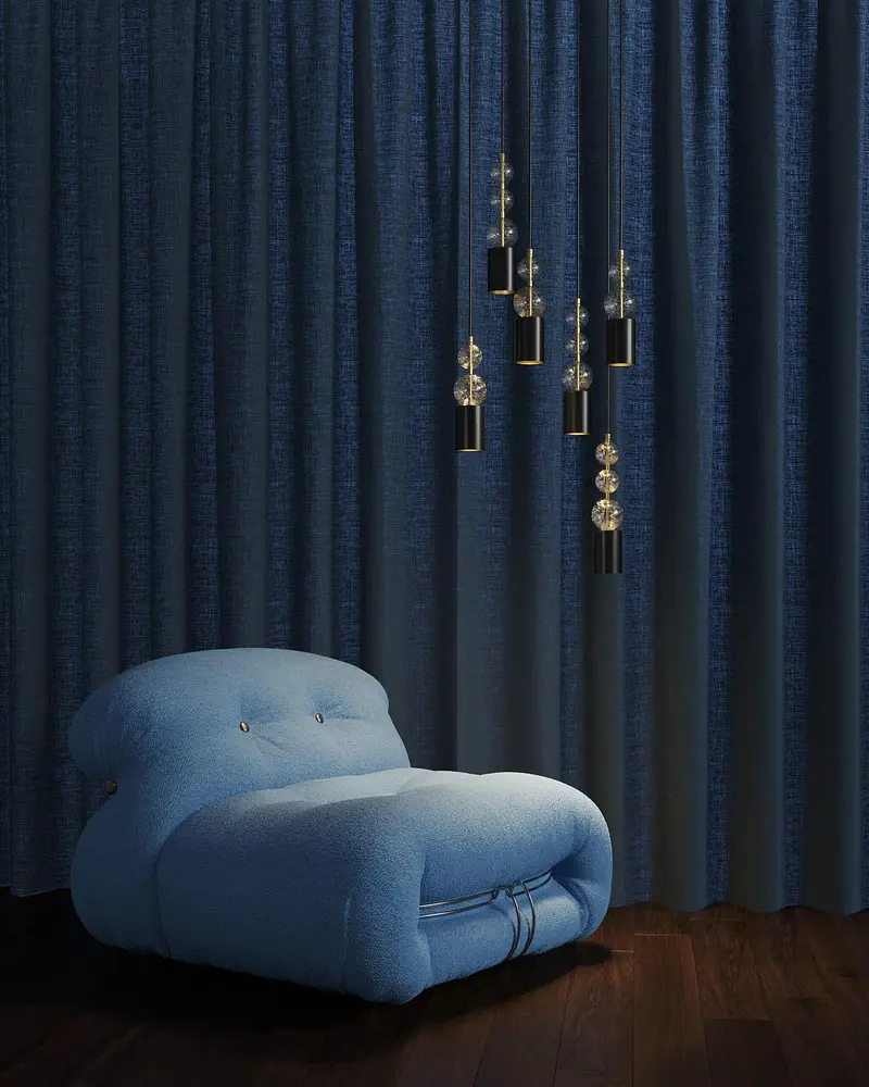 Люстра Pikart 32497-3 GU10 6x60W IP20 Bk - фото 2