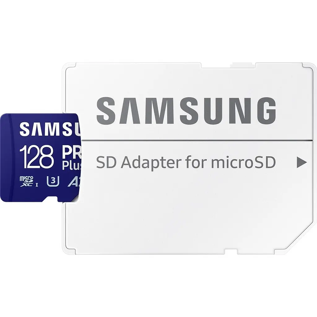 Карта пам'яті Samsung microSDXC PRO Plus 128GB Class 10 UHS-I U3 V30 A2 + SD Adapter (MB-MD128SA) [112859] - фото 3