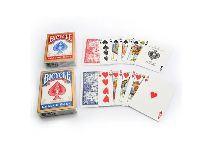 Карты игральные United States Playing Card Company Bicycle League Back Standard Index (red blue) (00808) - фото 4