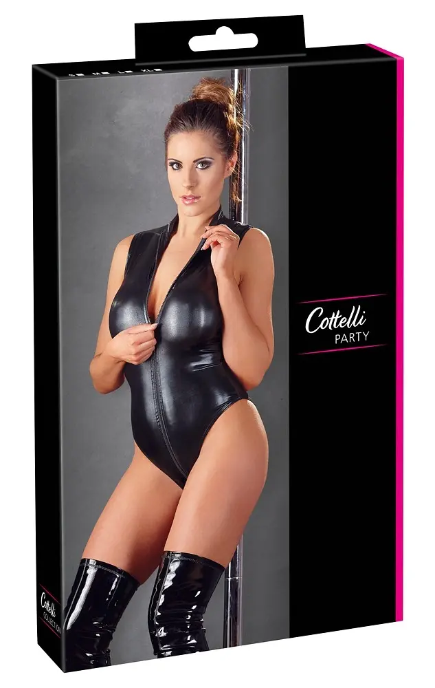 Боді Cottelli Collection Party with zip L чорний - фото 7