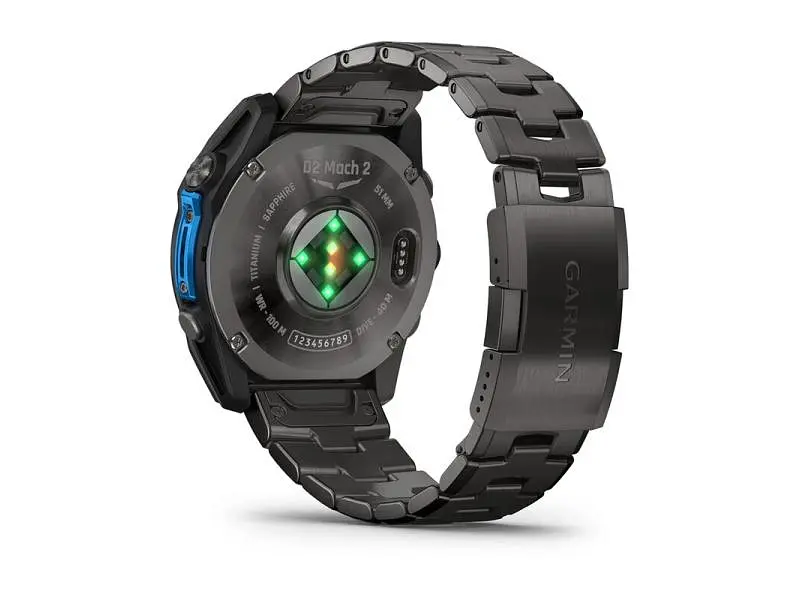 Смарт-годинник Garmin D2 Mach 2 51mm Carbon Gray DLC Titanium w. Vented Titanium Bracelet (010-02905-30/31) - фото 12