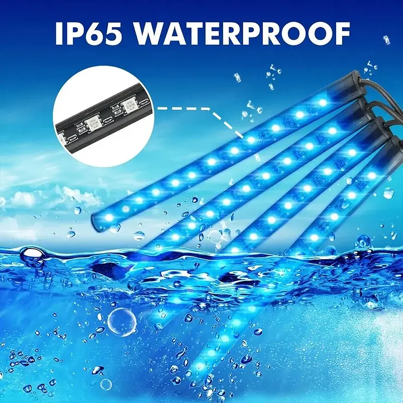 LED Підсвічування Салон неоновий 12V 22x4см RGB5050 (Пульт Прикурювання USB) 4 шт. - фото 2