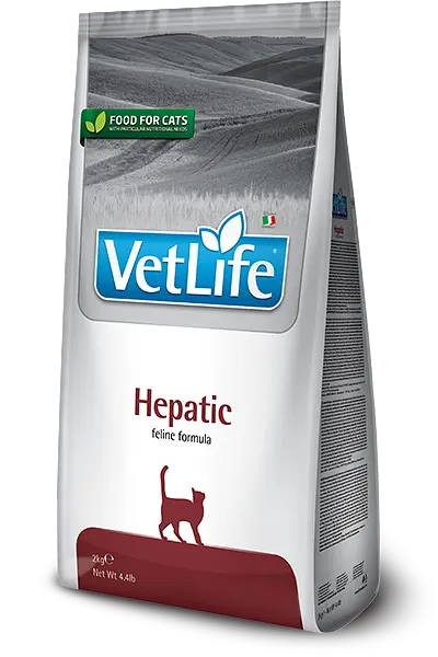 Сухий корм для котів Farmina Vet Life Hepatic дієт. харчування, при хронічній печінковій недостатності, 2 кг