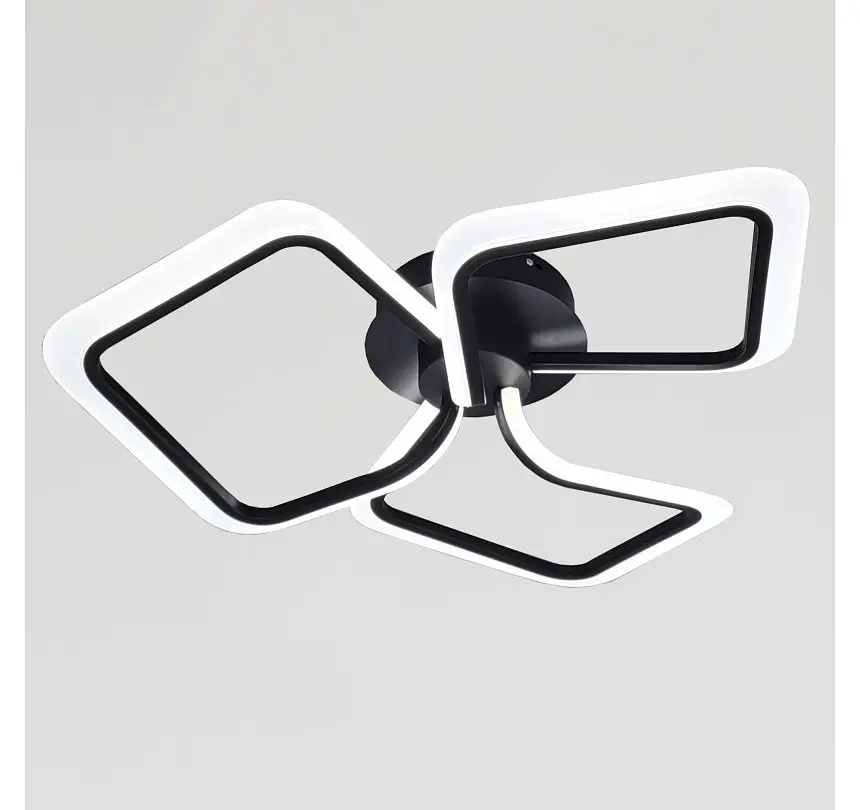 Світлодіодна стельова люстра Artlight WG5146-3BK, 53 Вт, чорна - фото 2