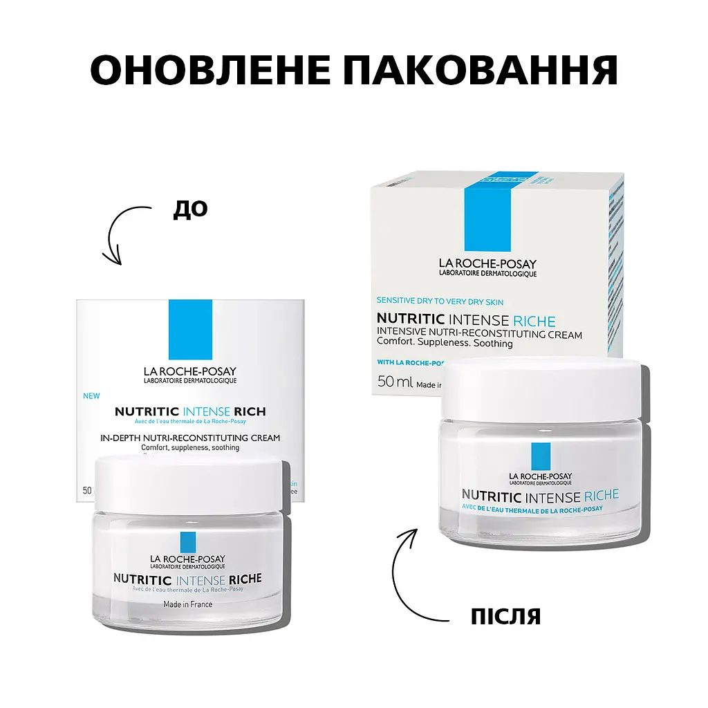 Поживний реконструюючий крем La Roche-Posay Nutritic Intense Riche для сухої шкіри 50 мл - фото 2