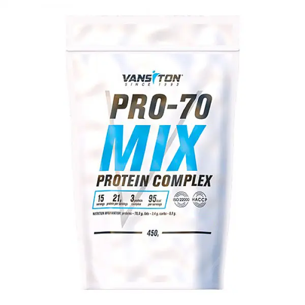 Протеїн Pro-70 Mix, 450 грам Вишня Vansiton fit0013772