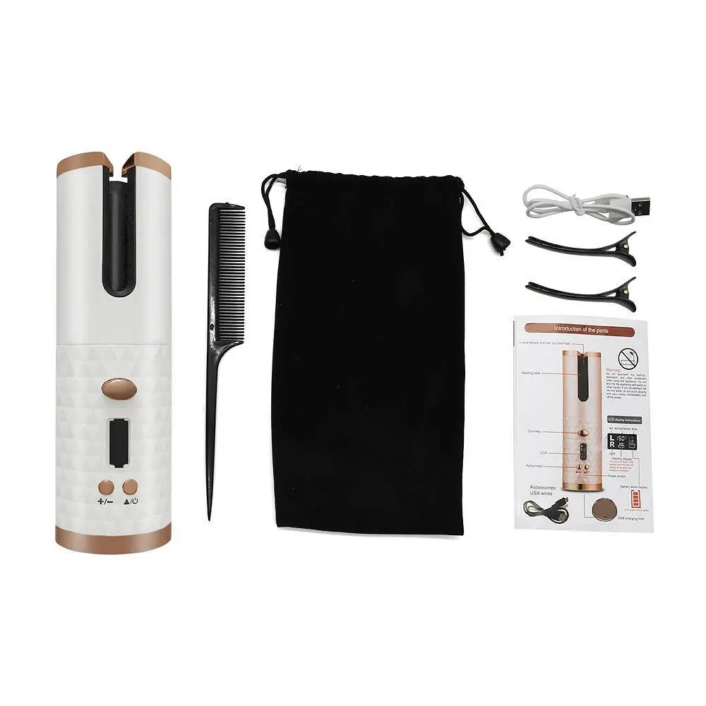 Бездротова плойка для завивки волосся UKC Hair Curler 5200мАч Білий - фото 6