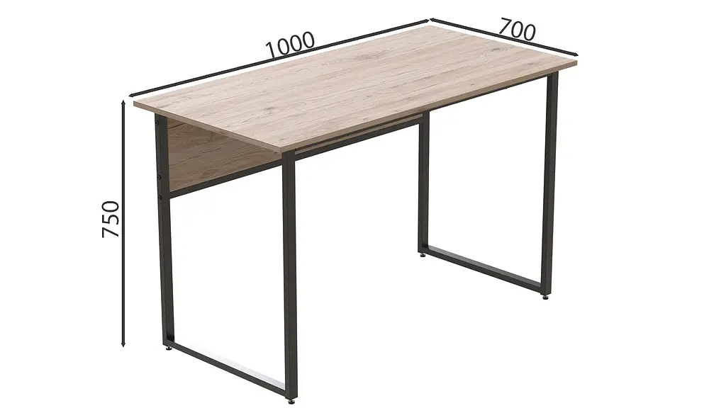 Комп'ютерний стіл Ferrum-decor Коді 75x100x70 чорний ДСП Дуб Сан-Марино 16мм (FRD-103764) - фото 6
