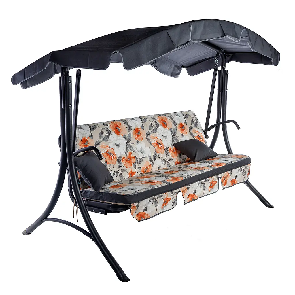 Садовая диван-качалка Ost-Fran Bali, лонета Меджик Аранча/тексилк 2657 - фото 2