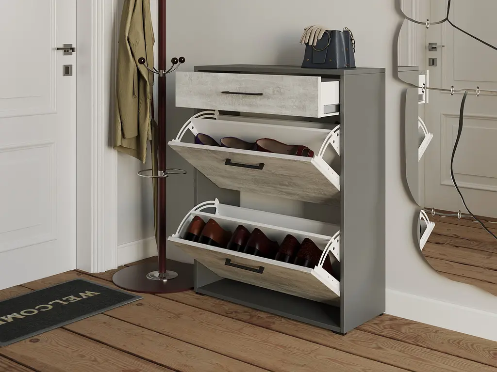 Полиця для взуття Flamecame на 3 шухляди з ДСП FT-7 - фото 6