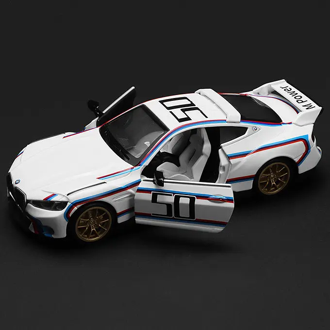 Колекційна металева модель автомобіля Автопром BMW 3.0 CSL з інерцією, світлом та звуком 1:34 - фото 3