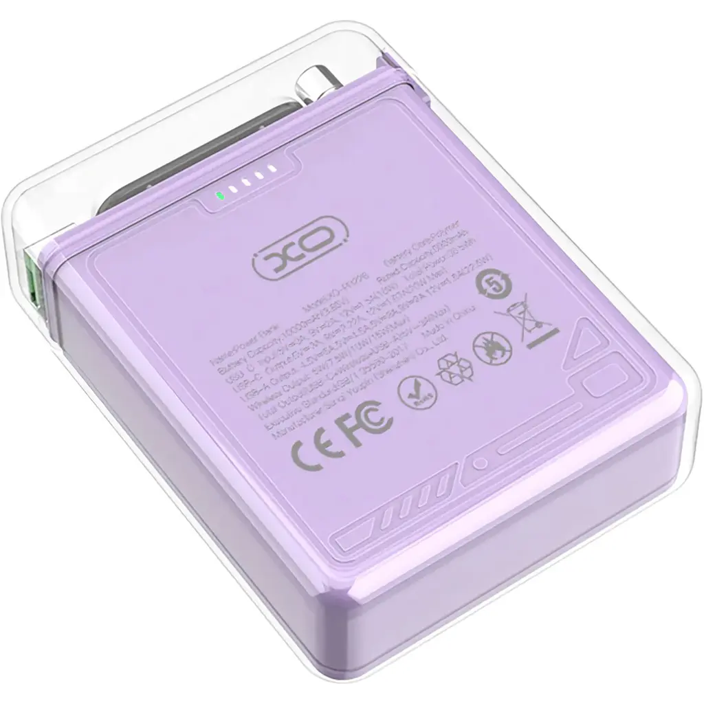Зовнішній акумулятор XO PR226 10000mAh 15W Purple [120540] - фото 3