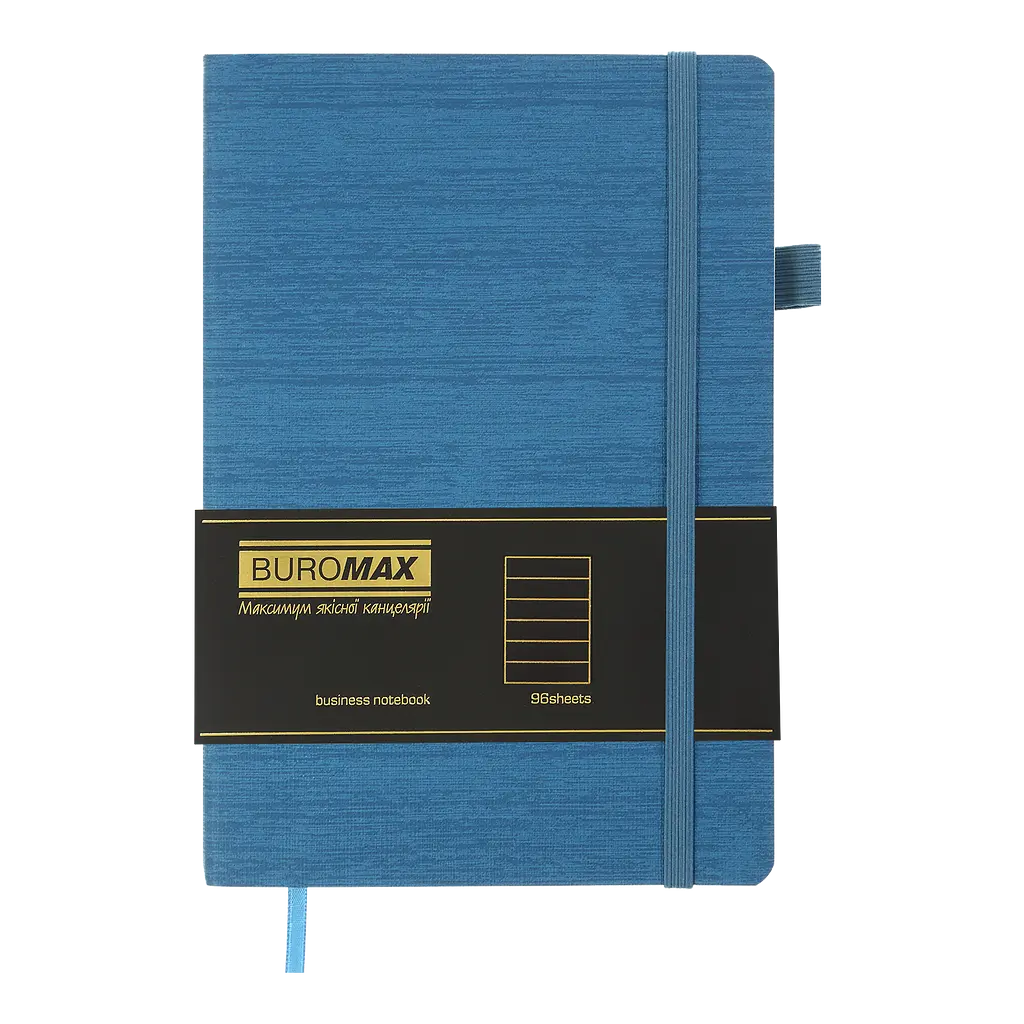 Блокнот деловой Buromax Color Tunes А5 96 л. в линейку обложка искусственная кожа синий (BM.295200-02) - фото 2