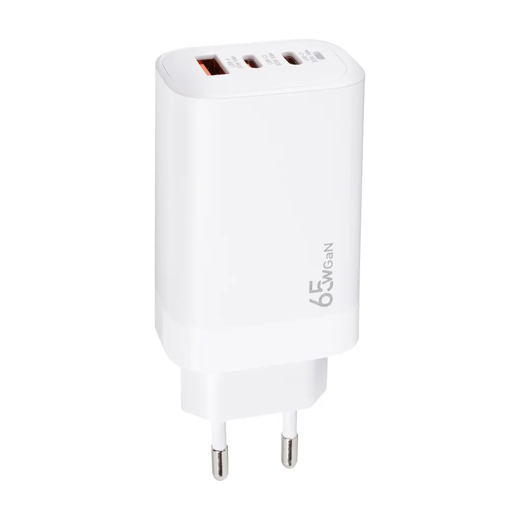 Зарядное устройство для XoKo 2xUSB-C PD65W + 1xUSB QC3.0 GaN white (XK-QC-630) - фото 5