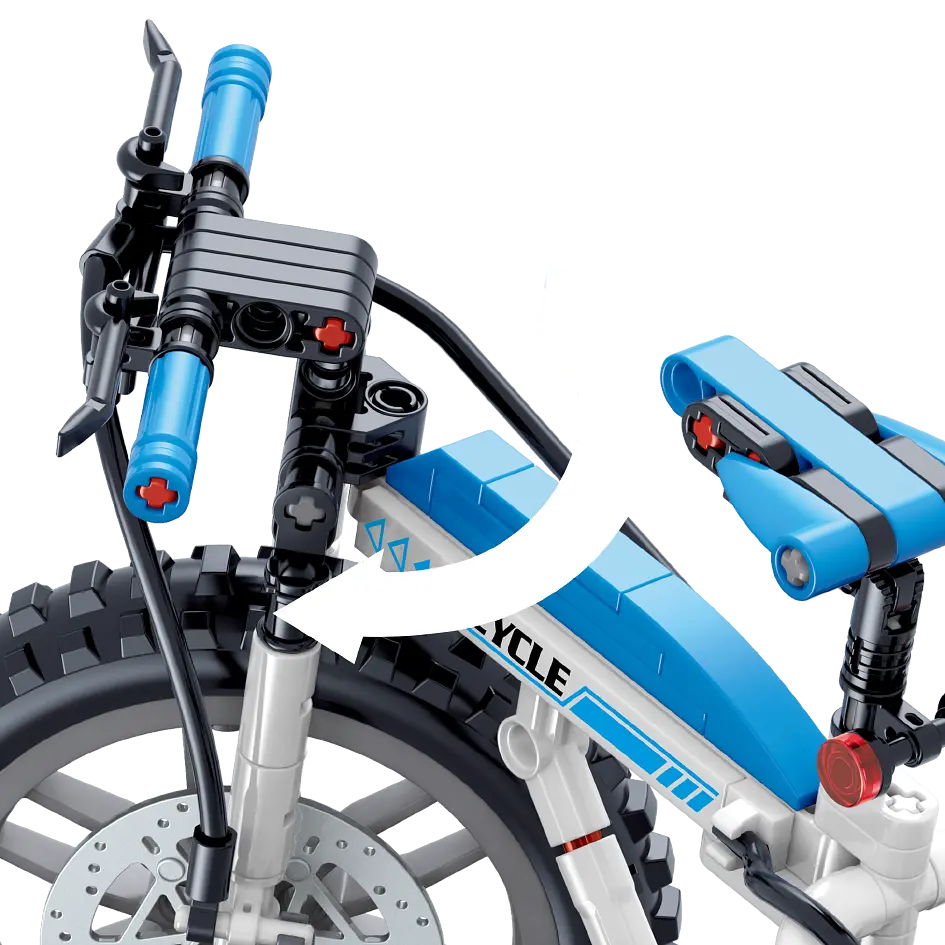 Конструктор велосипед COOL DESIGN BIKE ZHEGAO спортивный скоростной 228 деталей - фото 4