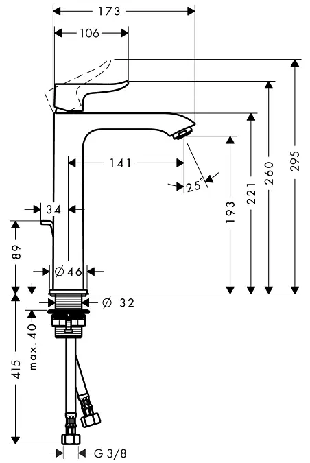 Змішувач для умивальника Hansgrohe Metris EcoSmart 31183000 Хром - фото 2
