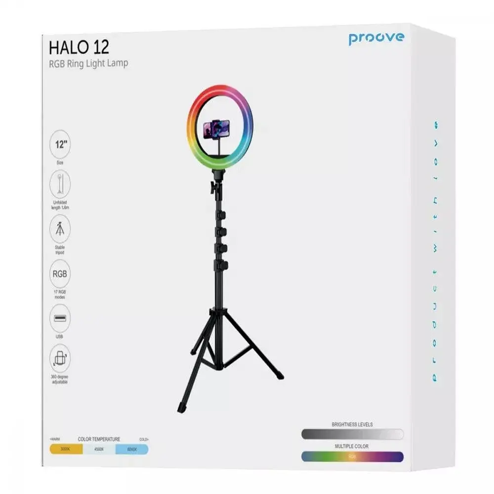Кольцевая светодиодная лампа RGB Proove Halo 10" (PLRL10100401) - фото 6