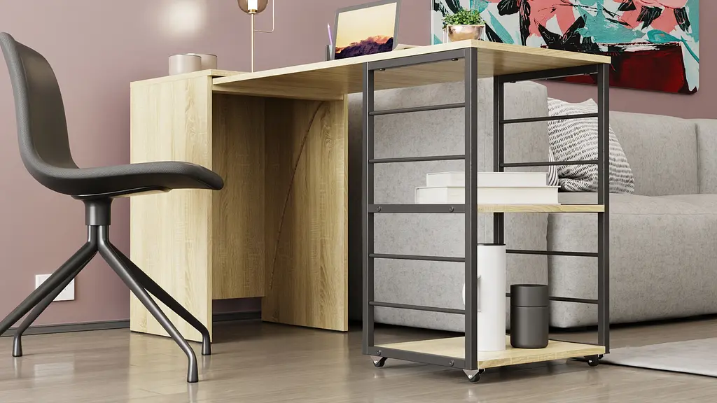 Стіл-тумба трансформер Смарт 2/1 Ferrum-decor 750x1450x500 Чорний метал ДСП Дуб Сонома 16 мм (FRD-105098) - фото 10