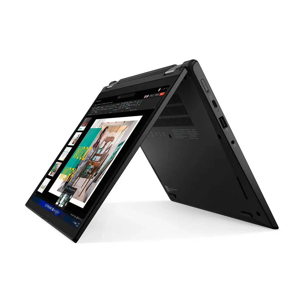 Ноутбук 2 в 1 Lenovo ThinkPad L13 Yoga Gen 3 (Intel), 13, 3 WUXGA 1920x1200 IPS, сенсорний екран 300ніт, Intel Core i5- 1235U 10 ядер, 16 ГБ DDR4, 256 ГБ SSD m2 PCIe, Intel Iris Xe, Windows 11 Pro, алюмінієвий корпус 1. 32 кг Чорний - фото 7