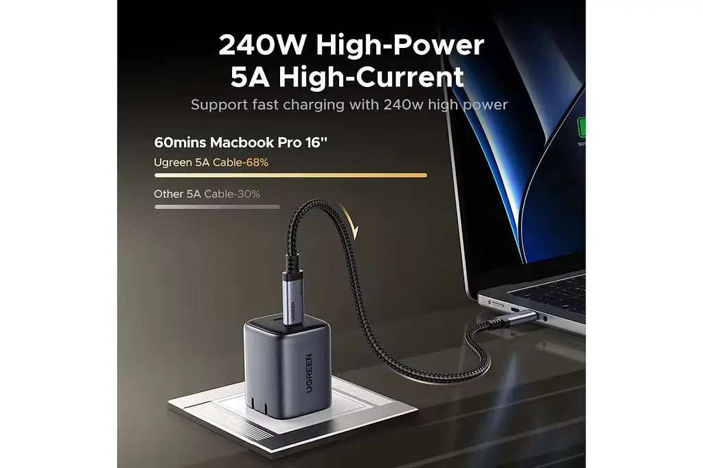 Кабель Ugreen 240w C to C cable 65383 - фото 4