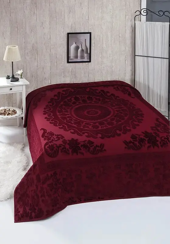 Велюрове покривало Odesa Bordo 200×220 см Belizza pbe0052233