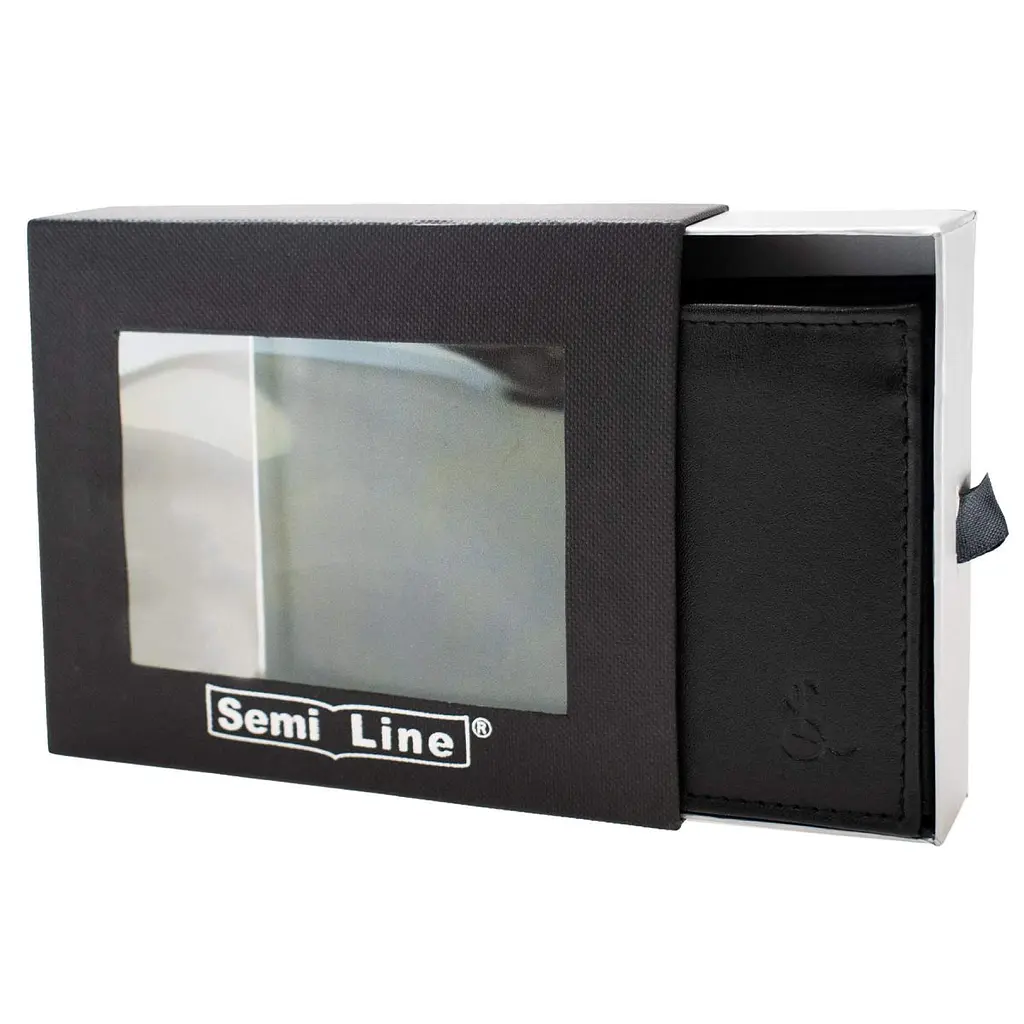 Портмоне чоловіче шкіряне Semi Line RFID Black (P8275-0) - фото 3
