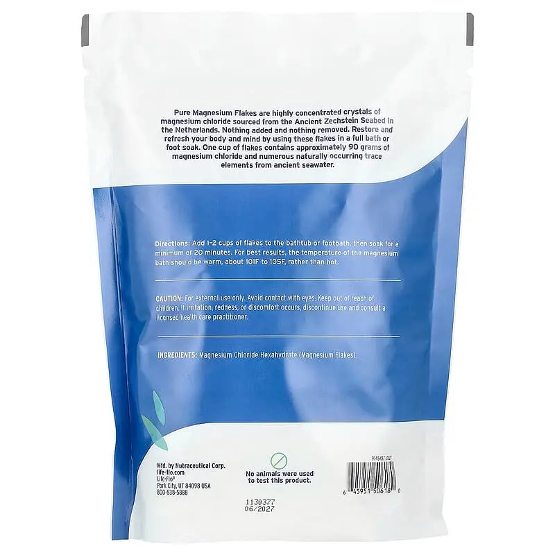Пластівці магнієві Life-flo Pure Magnesium Flakes 1.65lb 26.4oz (1086-2023-10-3983) - фото 2