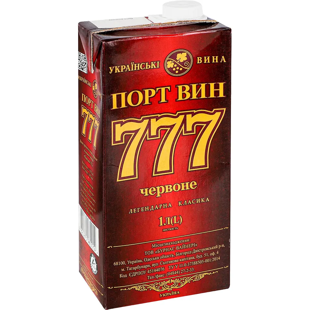 Вино Порт Вин 777 червоне напівсолодке 1 л - фото 3