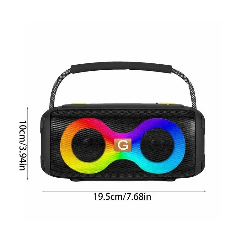 Музыкальная портативная вluetooth колонка Portable Wireless Speaker Et 311 Бумбокс 1800мАч 10Вт microSD Черный - фото 2