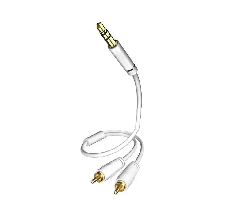 Интерфейсный кабель Mini Jack—2хRCA Inakustik Star white 1,5m - фото 2