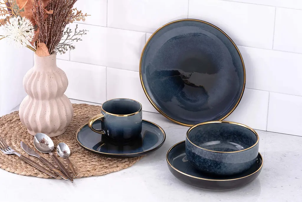 Тарілка Ardesto глибока Andria 21.1см кераміка синьо-сірий kuh0014821 - фото 2