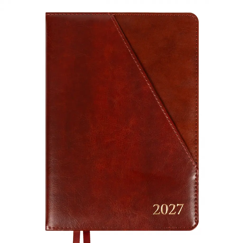 Щоденник діловий Leo Planner 2027 Whisky А5 твердий коричневий 368 сторінок (252756)