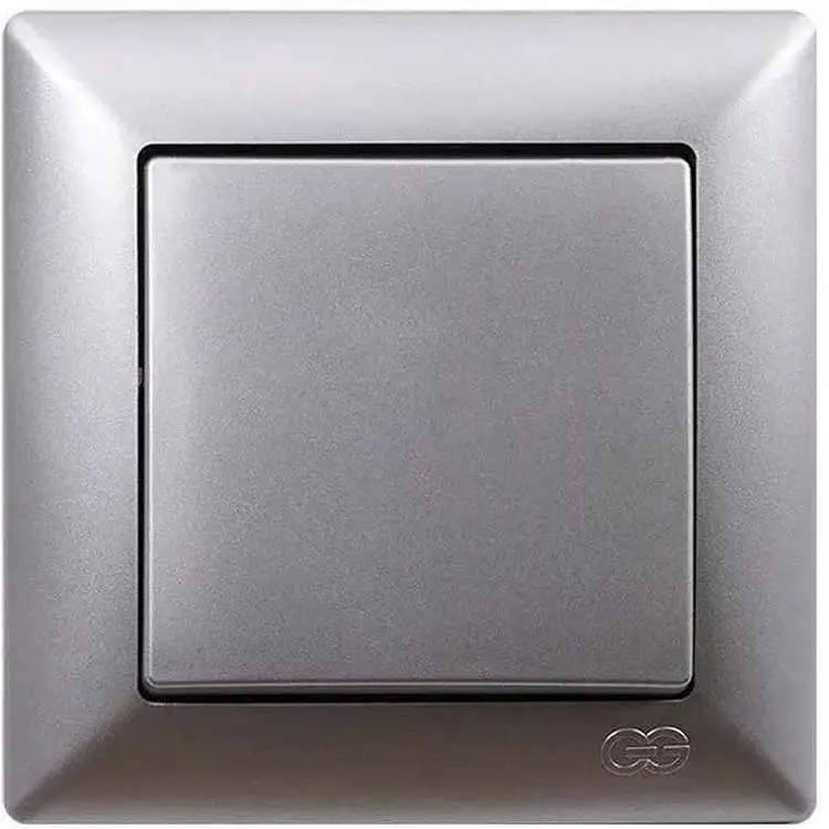 Вимикач GUNSAN Срібло 1кл. VISAGE
