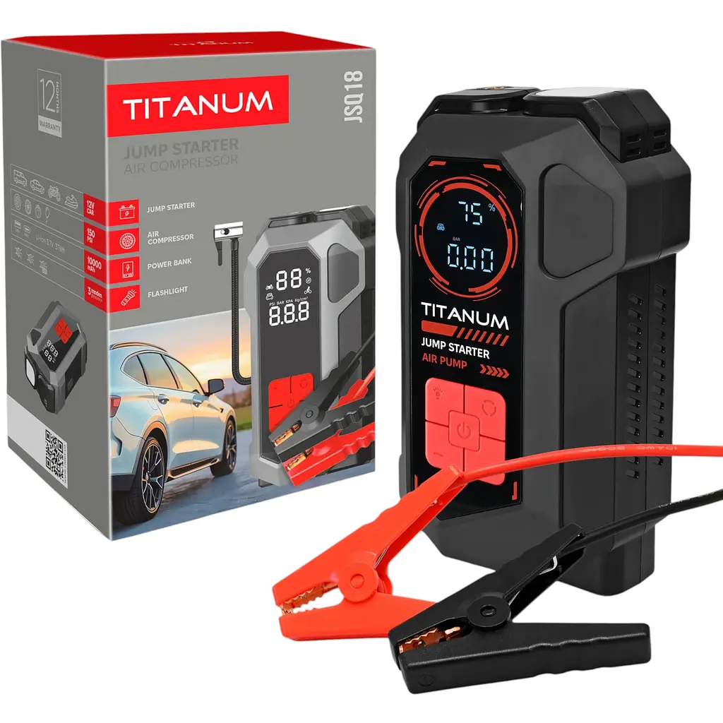 Пускозарядний пристрій Titanum JSQ18 2000A 10000mAh 4 в 1 (TA-JSQ18)  - фото 14