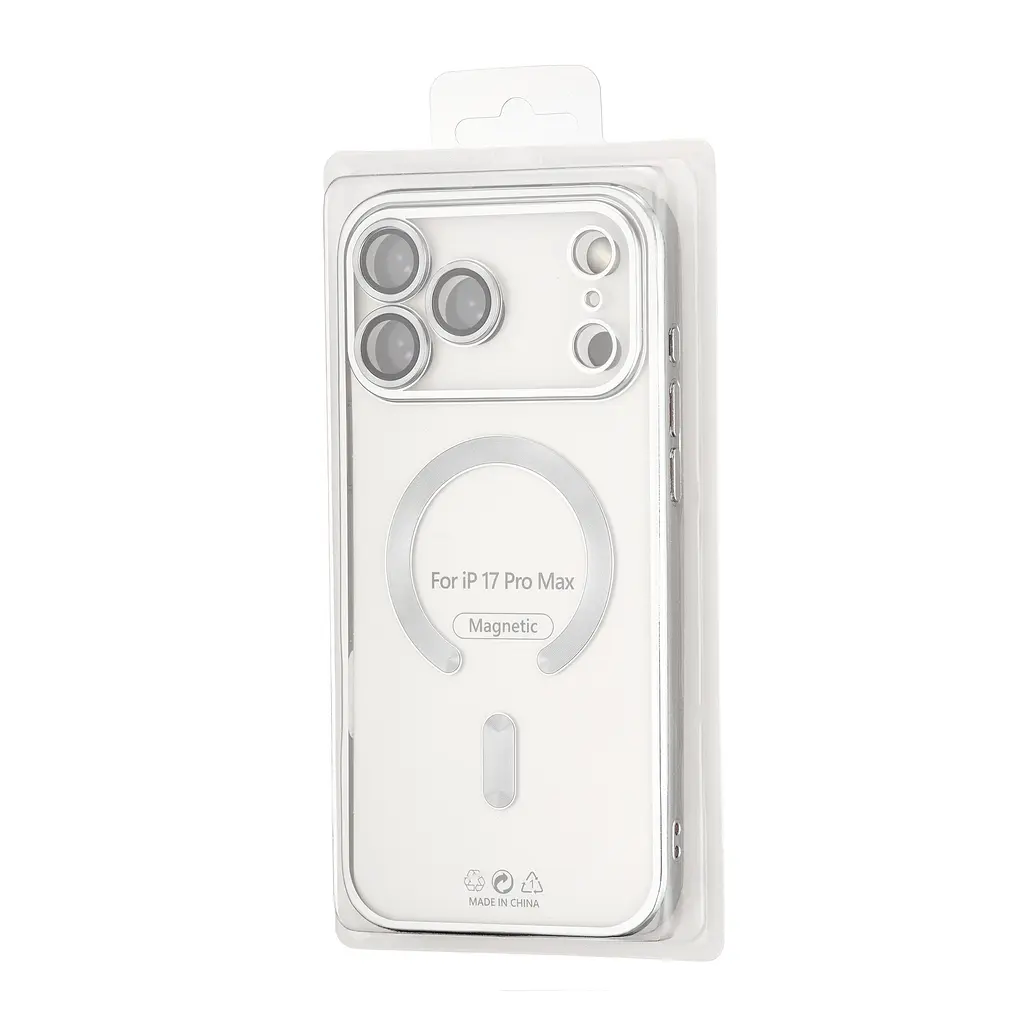 Чохол Ductil Metallic Edge with MagSafe (Protected Camera & Lens) iPhone 17 Pro Max Silver - фото 2