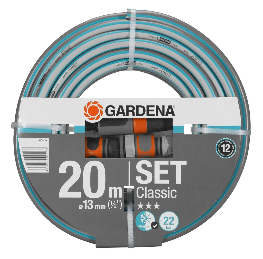 Шланг с комплектом для полива Gardena Classic 13 мм (1/2"), 20 м Set (18004-20)