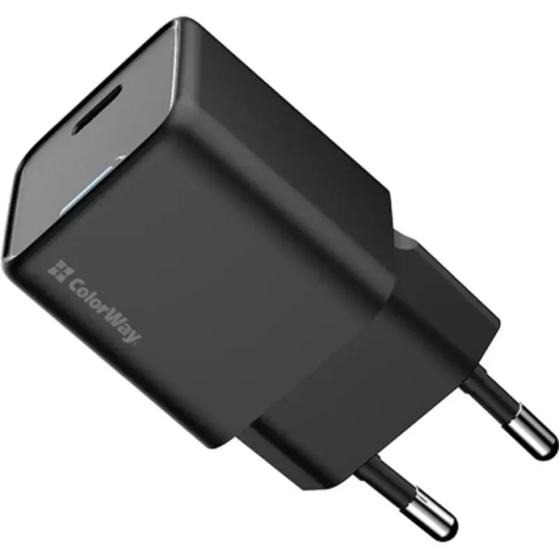 Зарядний пристрій ColorWay GaN Mini 25W PD Port PPS USB-C black (CW-CHS052PD-BK) - фото 3