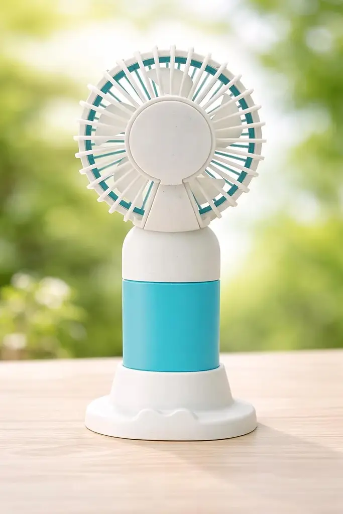 Вентилятор портативный настольный Kuromi  Mini Fan с аккумулятором и подставкой для телефона USB  - фото 3