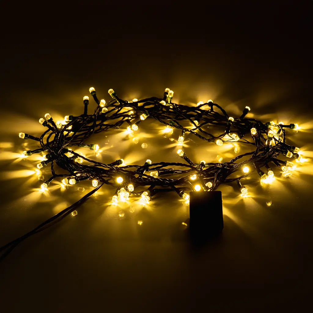 Електрогірлянда Yes! Fun Діамант 8 мм 80 LED 8 режимів миготіння 8 м тепло-біла (975052) - фото 4