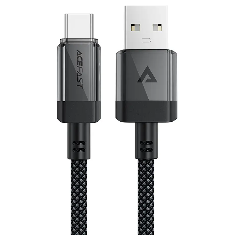 Дата кабель Acefast C12-04 USB to Type-C 3A (1.2m) Black
