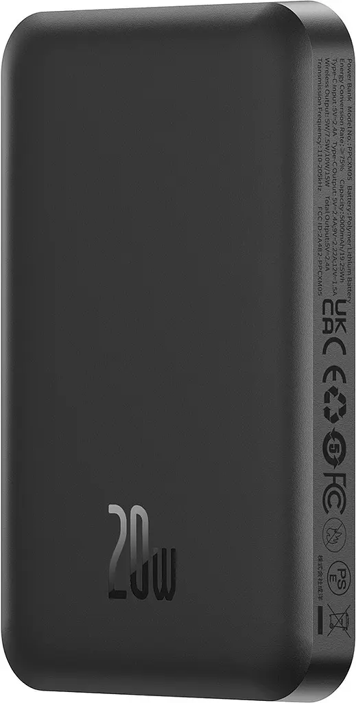 Портативний акумулятор Baseus Magnetic Mini Wireless 20W 5000mAh cluster black (P10022107113-00) - фото 3