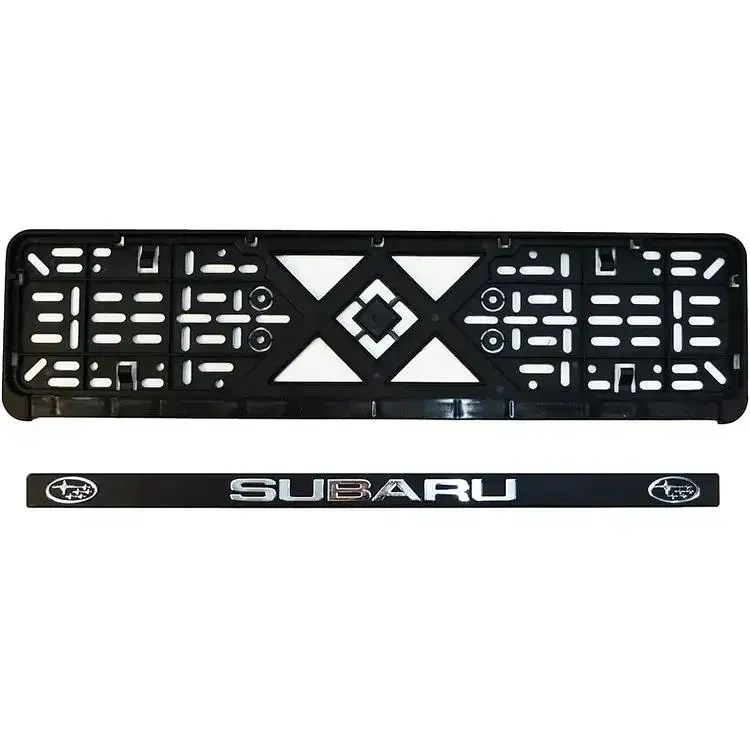 Рамка номерного знака Poputchik з об'ємними літерами Subaru 52х13.5х2 см 2 шт - фото 4