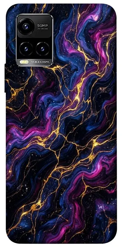 TPU чохол Demsky Purple space marble для Vivo Y21 / Y33s