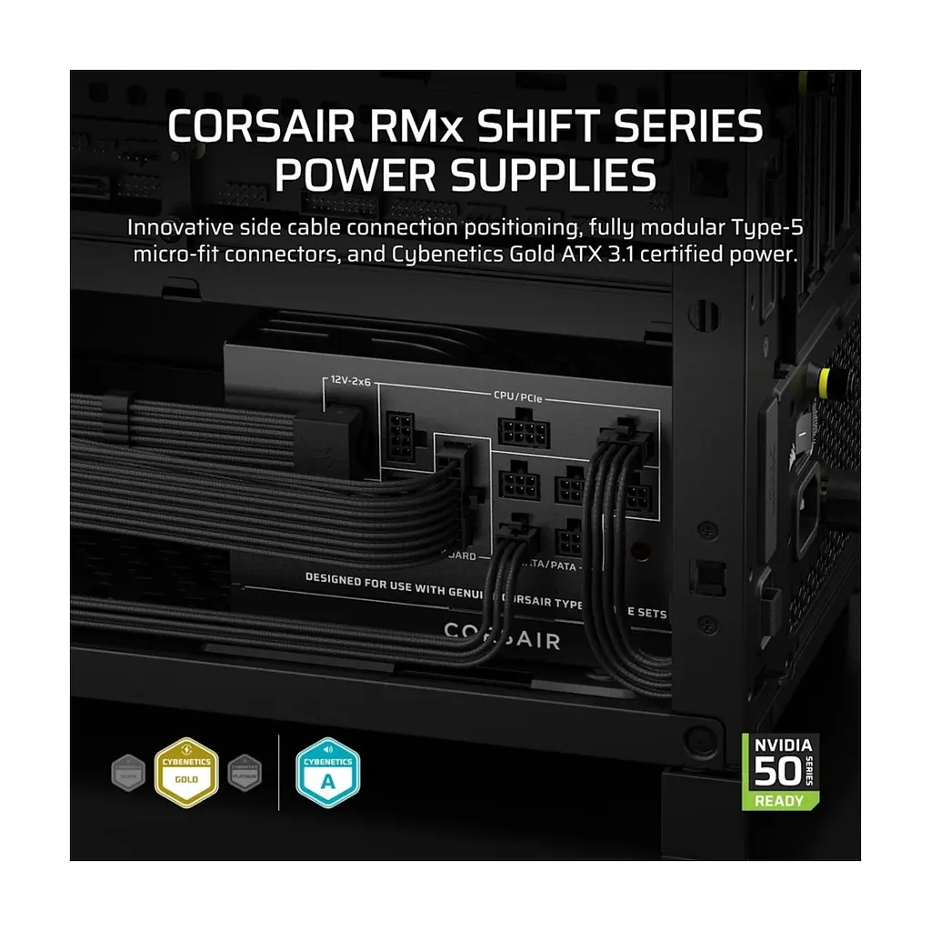 Блок живлення Corsair 750W RM750x Shift ATX 3.1 (CP-9020298-EU) - фото 5