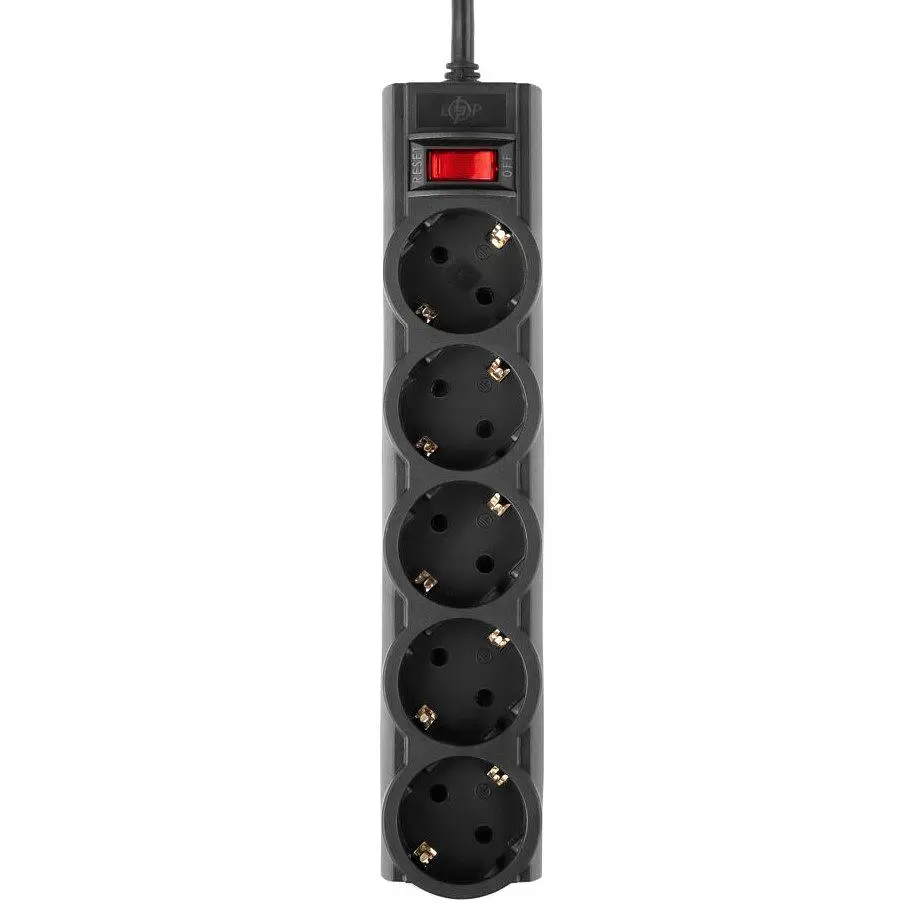 Сетевой фильтр-удлинитель LogicPower LPX5 2m Black - фото 2