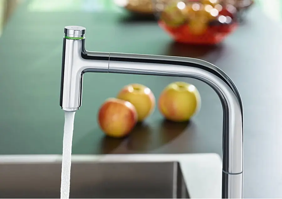 Змішувач Hansgrohe Metris Select 200 кухонний з витяжним виливом на 2 отвори Sbox 73804000 Хром - фото 3