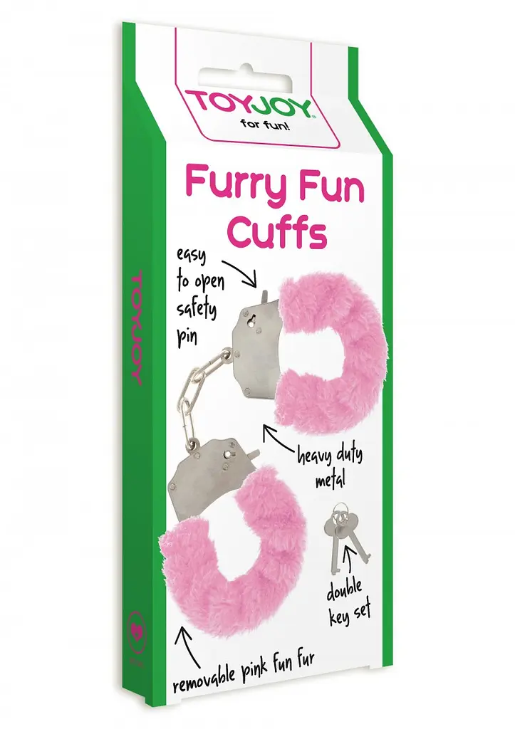 Наручники Toy Joy Furry Fun Cuffs 28 см рожевий - фото 4