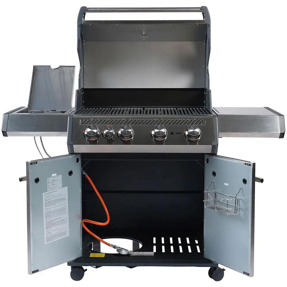 Газовый гриль Santos S-401 с боковой горелкой, нержавеющая сталь (900266) - фото 4